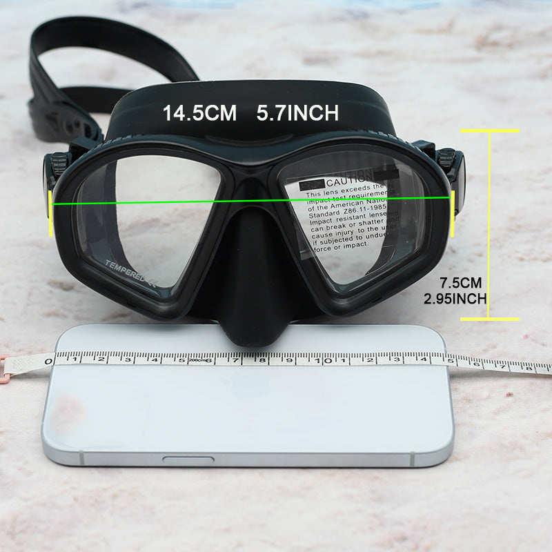Adults Tempered Glass Freediving Mask Snorkeling Set Foldable snorkel J-type Diving Mask diving equitmen